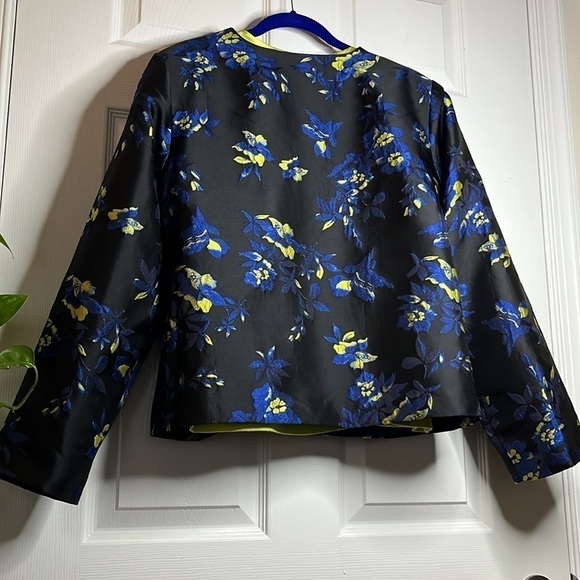 Dennis Basso Women's Floral Jacquard Cropped Jacket - Picture 6 of 11